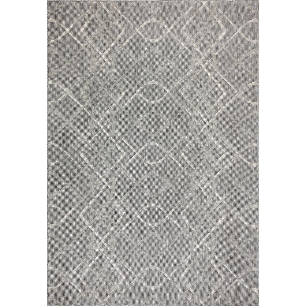 Dynamic Rugs 1643 Villa 2 Ft. 2 In. X 7 Ft. Rectangle Rug in Grey / Ivory